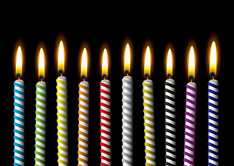 Image showing birthday candle stripe party