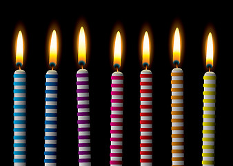 Image showing Birthday candle stripe