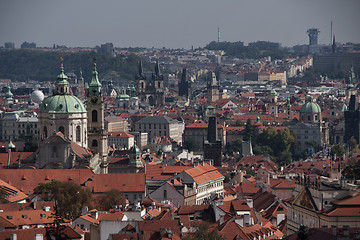 Image showing Prague's St. Nicholas church on the West bank of the river.