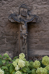 Image showing Cross in the ancient defunct cemetery of Prague's St. Henry Church.