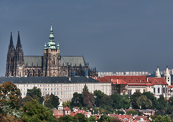 Image showing St. Vitus Cathedral of Prague's Castle in focus.