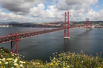 Image showing Ponte 25 de Abril in Lisbon