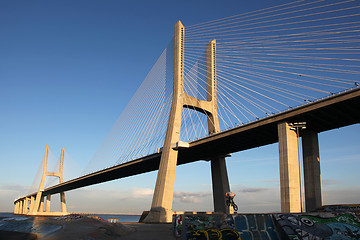 Image showing Ponte Vasco da Gama in Lisbon