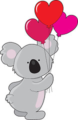 Image showing Koala Heart Balloons