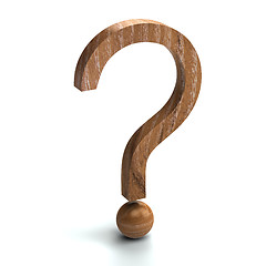Image showing Wooden question mark