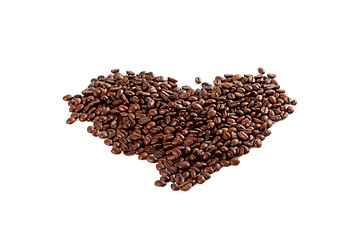 Image showing coffee beans heart