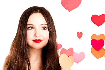 Image showing attractive woman on Valentine's day