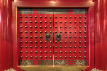 Image showing Buddha Tooth Relic Chinese Temple Door