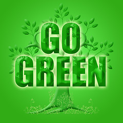 Image showing Go Green with Eco Tree and Planet