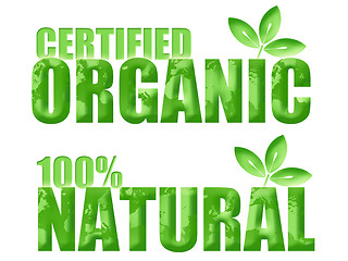Image showing Certified Organic and Natural Symbols