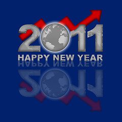 Image showing Happy New Year 2011 Global Financial
