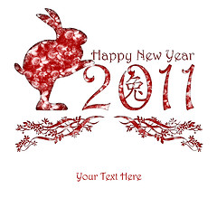 Image showing Chinese New Year Rabbit Holding 2011