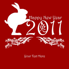 Image showing Chinese New Year Rabbit Holding 2011