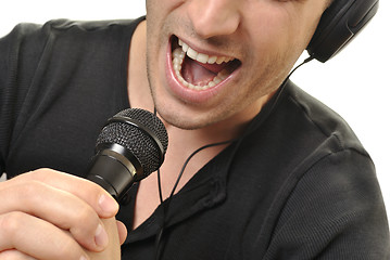 Image showing Man singing