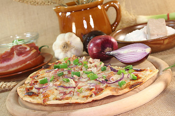 Image showing tarte flambee