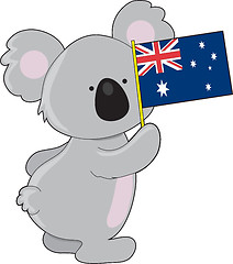 Image showing Koala Australian Flag