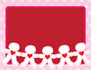 Image showing Paper Doll Hearts