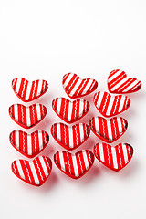 Image showing Red Valentine hearts