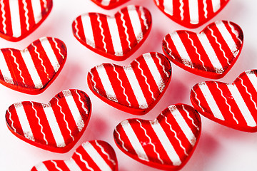 Image showing Red Valentine hearts