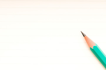 Image showing pencil and blank notebook