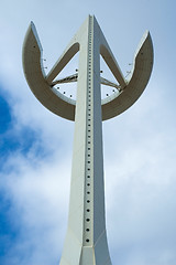 Image showing Barcelona - Olympic park telecommunications tower designed by Sa