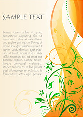 Image showing floral text template