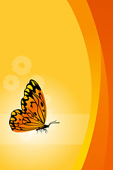 Image showing vector floral background with butterfly