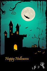 Image showing haunted halloween castle