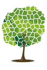 Image showing mosaic pattern tree