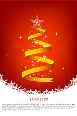 Image showing christmas background with swirling christmas tree