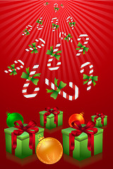 Image showing merry christmas with gifts and candies