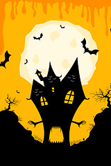 Image showing haunted halloween house