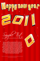 Image showing happy new year with 2011