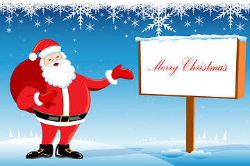 Image showing santa claus with gift bag