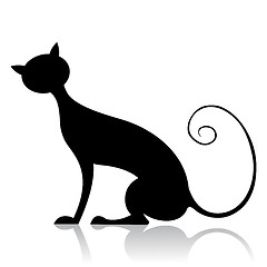 Image showing black cat silhouette