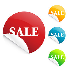 Image showing glossy sale tag stickers