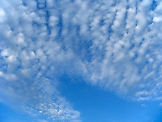 Image showing Fleecy clouds