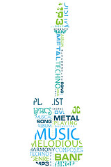 Image showing text cloud guitar