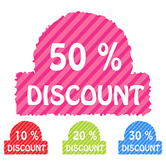 Image showing set of discount icons