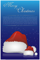 Image showing christmas wallpaper with santa hat