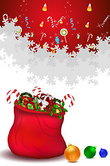 Image showing santa bag full of gifts