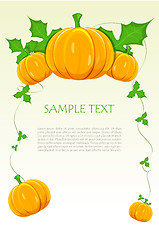 Image showing vector halloween pumpkin with text template