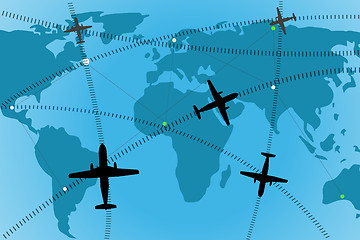 Image showing airline route