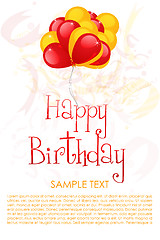 Image showing birthday card with balloon