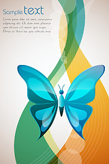 Image showing butterfly on abstract background