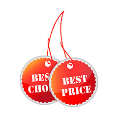 Image showing tags for best price and best choice