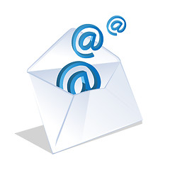 Image showing email icon coming out of open envelope