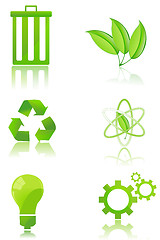 Image showing set of recycle icons