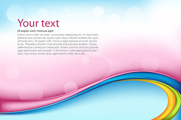 Image showing colorful wavy background