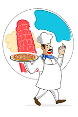 Image showing chef with pizza